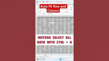 Auto fit row and column in #excel #excelshortcuts #shortcutkeys #autofit