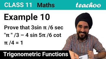 Example 10 - Prove that 3sin pi/6 sec pi/3 - 4 sin 5pi/6 - Teachoo