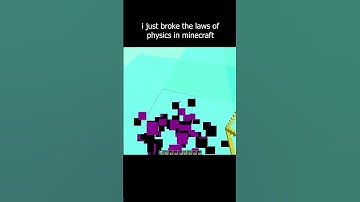 i just broke the laws of physics in minecraft #minecraft