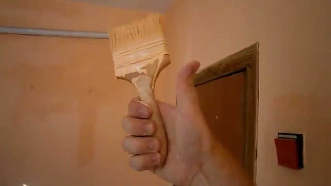 Покраска стен на веранде. Красим стены водоэмульсионкой. Paint the ...