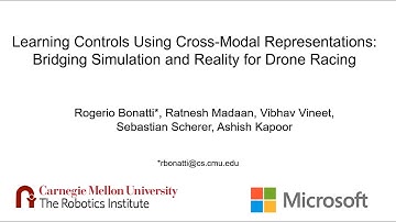 Learning Control Using Cross-Modal Representations: Bridging Simulation and Reality for Drone Racing