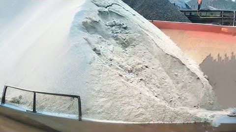 Barge unloading 3800 tons of white sand - Part 1 Long video - Vlog of work on the barge