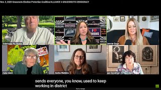 Nov. 3, 2025 Grassroots Election Protection Coalition/ALLIANCE 4 GRASSROOTS DEMOCRACY