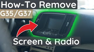How to Remove a G35/G37 Sedan Screen & Radio
