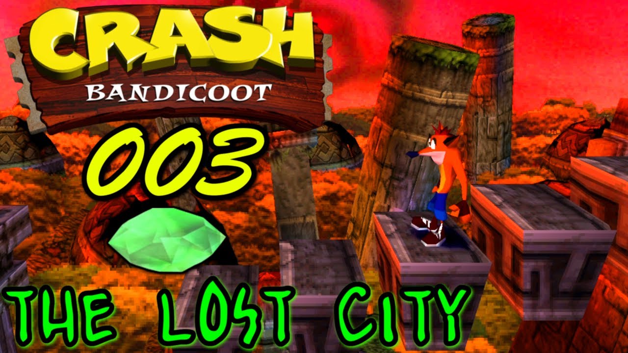 Crash Bandicoot The Lost City Grüner Edelstein Crash Bandicoot 1 #003 🦊 PS1 Deutsch 100% ∞ The Lost City (grüner