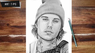 Justin Bieber Pencil Drawing | Step By Step Tutorial