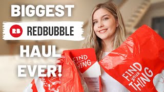 My BIGGEST Redbubble Haul and Unboxing Yet! I Ordered My Best Selling Redbubble Designs!