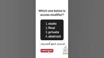 Which one is access modifier below | Java interview Question