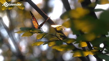 Butterfly Realistic Rendering in Blender, EEVEE