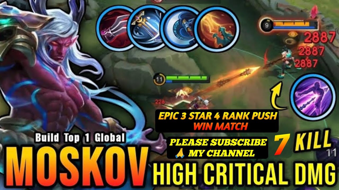 MLBB MOSKOV HERO EPIC 3 STAR 4 RANK PUSH WIN MATCH | ML MOSKOV BEST ...