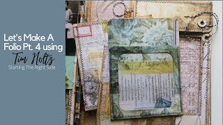 Let's Make A Folio Using Tim Holtz Pt  4 Starting The Right Side