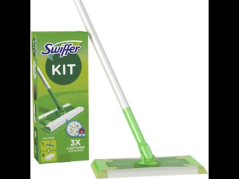 Swiffer Kit Balai Attrape-Poussière + 8 Lingettes Sèches 