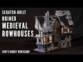 Warhammer Old World Terrain Tutorial - Ruined Medieval Rowhouses - MORDHEIM, D&D, Frostgrave, Warcry