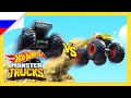 МОНСТР ТРАКИ ПРОТИВ ЗВЕРЕЙ В ЭКСТРЕМАЛЬНЫХ ПРЕПЯТСТВИЯХ! | Monster Trucks | @Hot Wheels Россия 3+