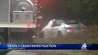 Woman killed in crash after cow hits 3 vehicles in Abbeville County