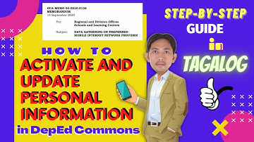 How to ACTIVATE & UPDATE Personal Information in DepEd Commons