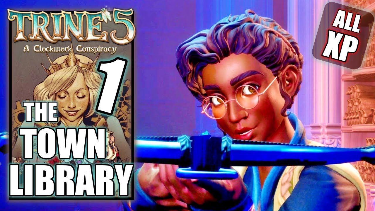 Trine 5: A Clockwork Conspiracy - Act 1, The Town Library - All ...