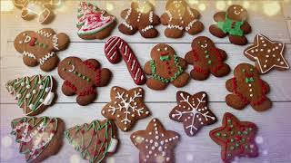 Christmas Gingerbread Cookies with Royal Icing Recipe + Homemade Molasses Recipe in the Description