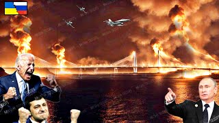 สะพานไครเมียสูญหายไปตลอดกาล! US Drone Swarm เผากระสุนรัสเซีย 500 ตัน!