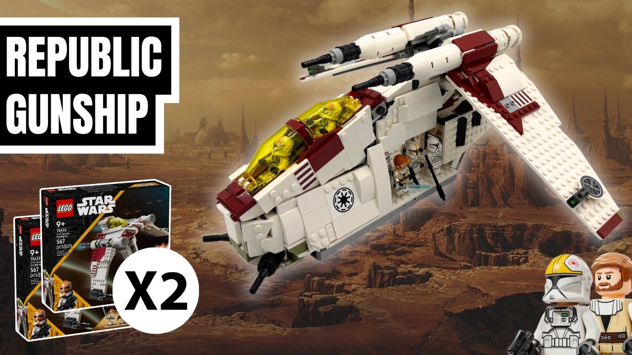 Боевой корабль Республики – собран из 2 наборов V-19 Torrent (альтернативная модель LEGO 75432)