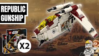 Republic Gunship – Built from 2× V-19 Torrent Sets (LEGO 75432 Alternate Model)