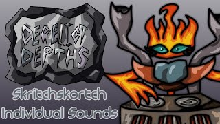 Skritchskortch - Derelict Depths (Individual Sounds)
-Credits-
PennyMakesStuff: Intro voice
CHARACTER BIO-
Name: Skritchskortch
Name Scrihtch-scorch
Name Origin: scritch scratch + scorch
Sound: Drums and turntable
How sound is made: furnace drums
Gender: Female (Pronouns: She/Her)
Monster Group: Drip Empire (Dripoast, Skritchskortch, ???)
Bio: The freshest MC in the entirety of the dystopia (and also. the only MC in the entire dystopia), Skritchskortch is well-known amongst the areas dwellers. (Mostly for the copious amounts of noise complaints she racks up, but thats beside the point.) In the past few months, shes been crashing at her aunt Vuxestas workplace, turning it into the hottest new party spot every night. Although the law may not agree with her, Skritchskortch knows that its in her destiny to be the sickest, most radical, most tubular, and totally wicked musician in the whole city. And she isnt going to let anything or anyone stop her.
Except maybe her 9 P.M. bedtime. Skritchskortch - Derelict Depths (Individual Sounds)