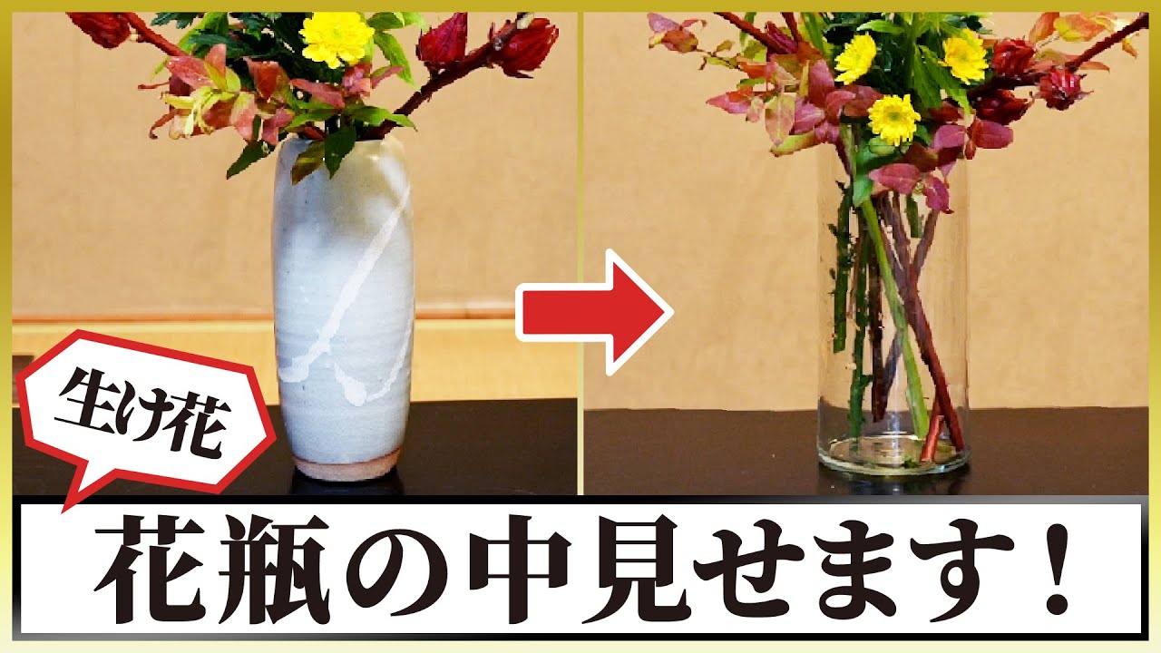 【投げ入れ】生け花のプロと初心者の差は花瓶の中に秘密が？！