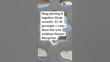 Stop piecing it together from scratch. 31 AI prompts = your done-for-you webinar funnel blueprint.