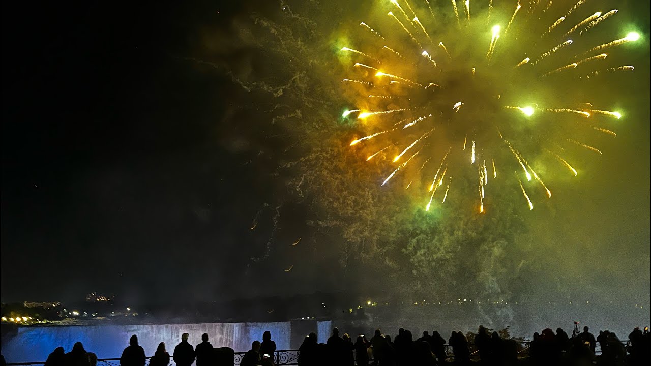 Full Fireworks Show at Niagara Falls