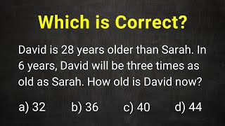 Famous Algebra Age Word Problem | Let's Solve It Step-by-Step Wealth