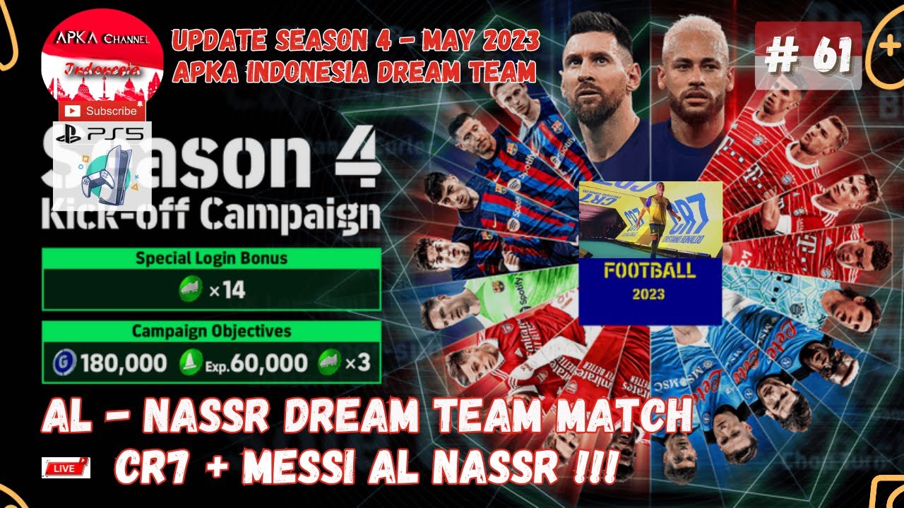 PS5 eFootball 2023 Season 4 | AL Nassr Dream Team Gameplay 61 #cr7 # ...