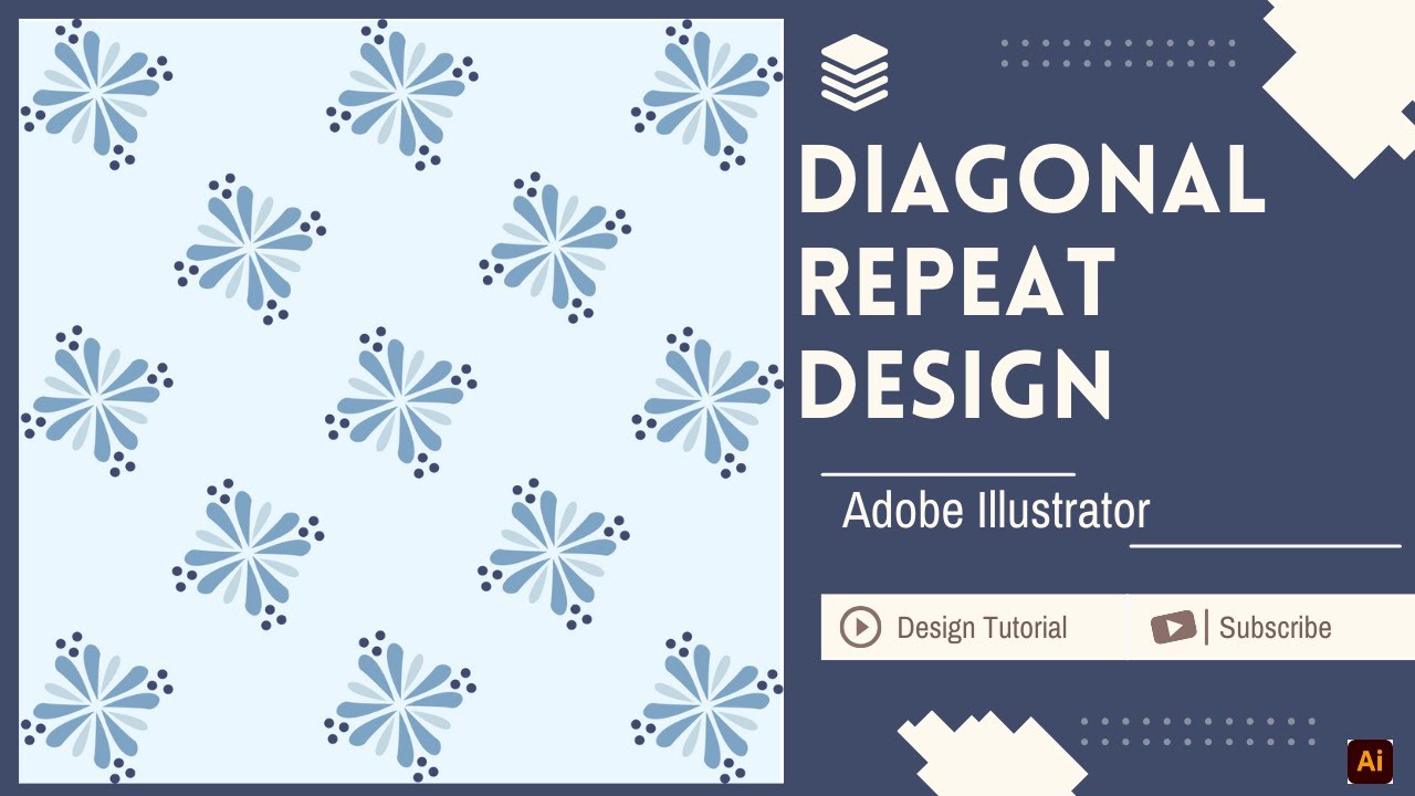 Diagonal Repeat Pattern Illustrator | #design #illustrator - YouTube