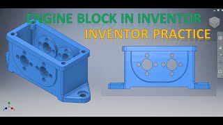 Engine Block Design in Autodesk Inventor || Inventor drawing Tutorials || Inventor Basics || 3d Cad