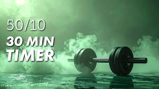 30 MIN INTERVAL TIMER ⏱️ 50/10 Intervals | No Music, Free Workout Timer