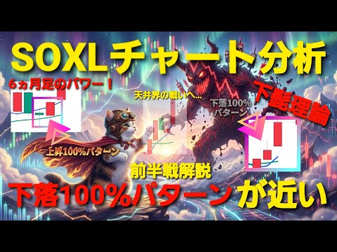 SOXLチャート分析【下落100％パターンが近い】【前半戦解説】2026.1.28
