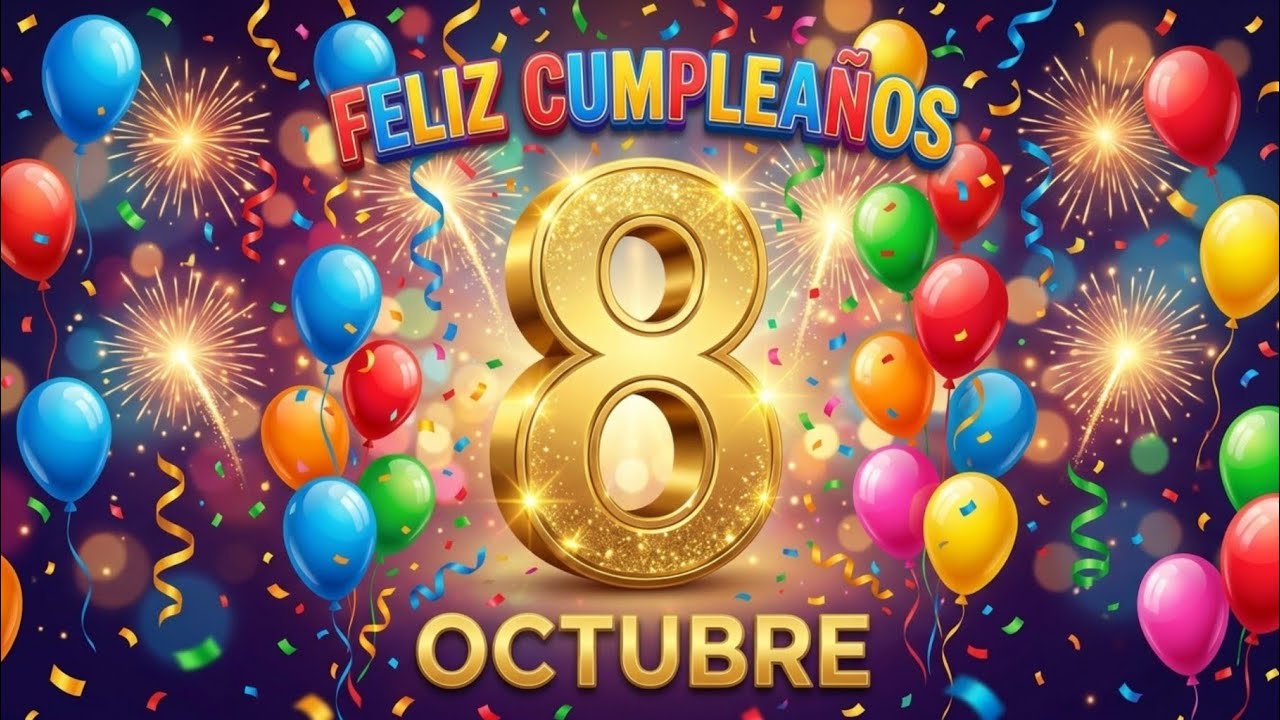 ​🎂 Feliz Cumpleaños 8 de Octubre 🎉 Las Mañanitas para Dedicar | EME RR
