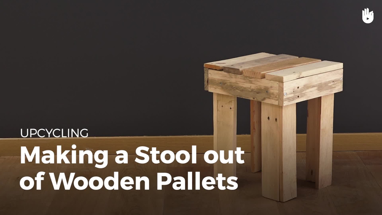 Diy Pallet Projects Wooden Stool, Diy Pallet Bar Stool Plans