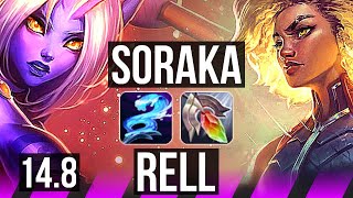 SORAKA & Ezreal vs RELL & Jinx (SUP) | Comeback, 1300+ games | EUW Challenger | 14.8