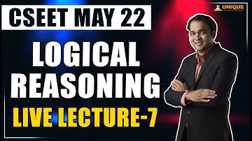 CSEET Video Lecture | Logical Reasoning Lecture 7 | CSEET Online Classes May 22 | CMA Pushkraj
