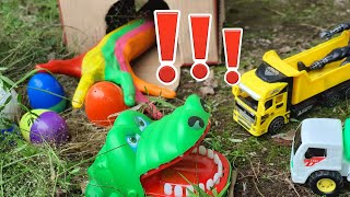 Rainbow Hand steal Eggs Crocodile Toys Dump Truck Mainan by Kids World Dream 1,817 views 3 years ago 4 minutes, 20 seconds