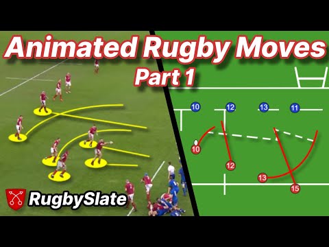 The BEST Rugby Moves Compilation - Animated Playbook - Part 1 - RugbySlate