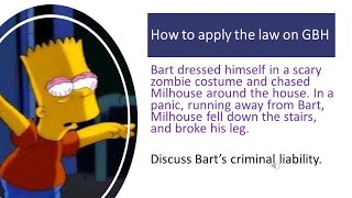 How to apply the criminal law on GBH