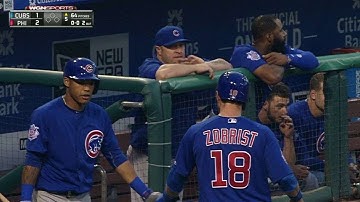 CHC@PHI: Montero hits into a DP but Zobrist scores