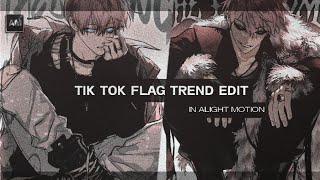 TIK TOK FLAG TREND EDIT IN ALIGHT MOTION   QR CODE