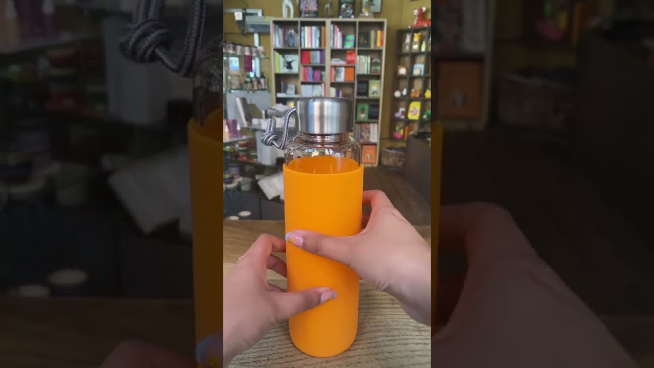 Black & Blum Glass Water Bottle