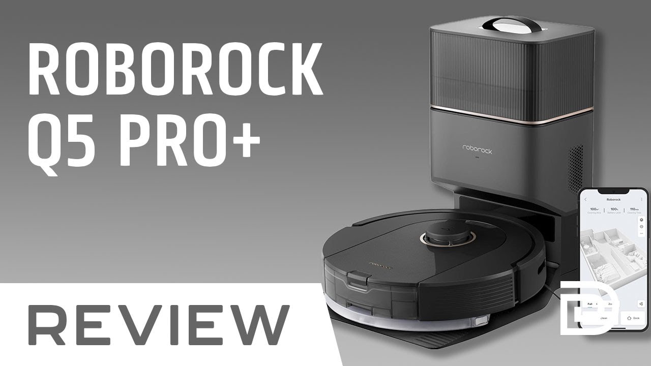 roborock Q5 Pro+ Robot Vacuum and Mop, Self-Emptying, 5500 Pa Max Suction,  DuoRoller Brush, Hands-Free Cleaning for up to 7 Weeks, Precise Navigation