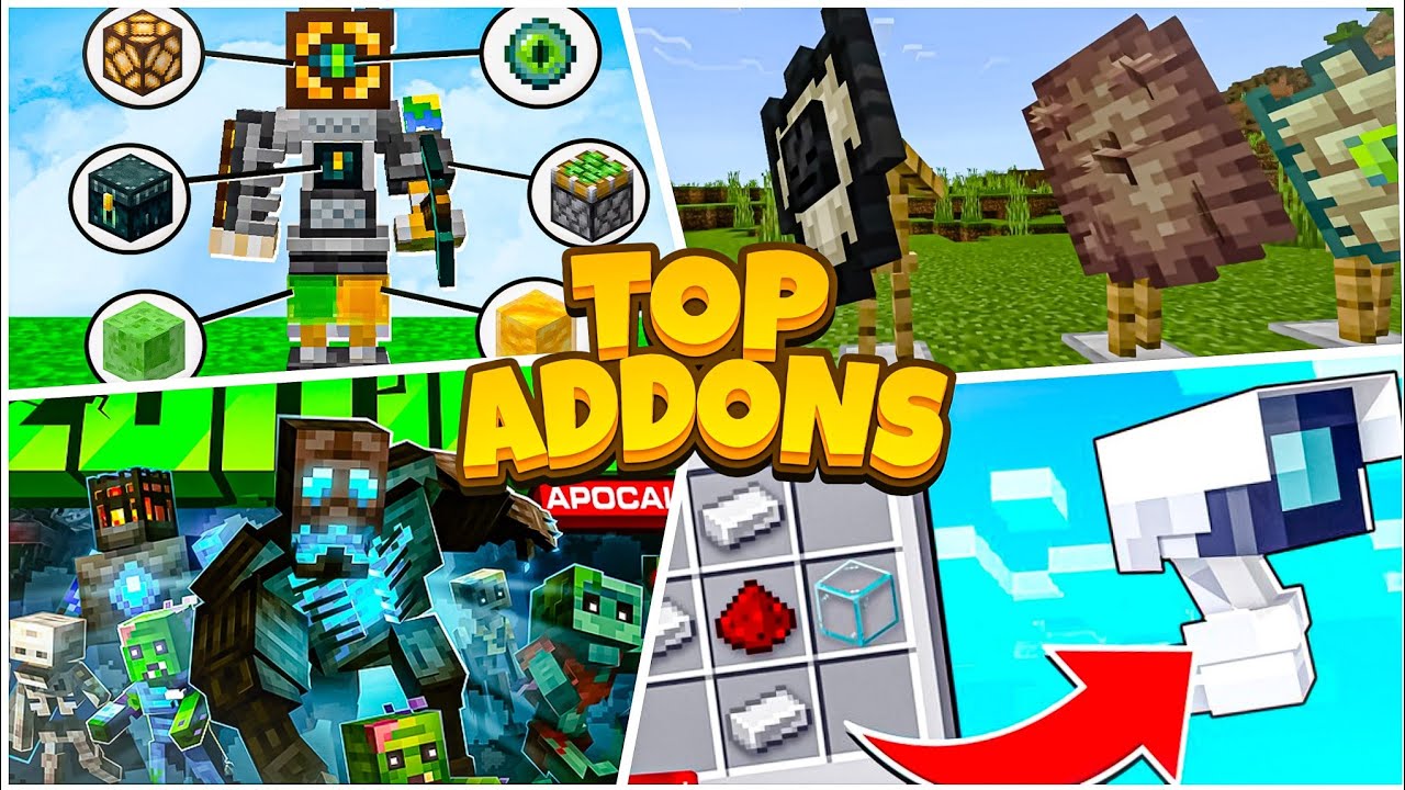 🎮 ¡TOP 4 ADDONS ÉPICOS que DEBES PROBAR en Minecraft BEDROCK!😱🔥 - YouTube
