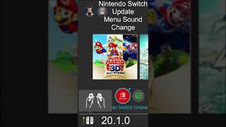Menu Sound change After Nintendo Switch update 20.1.0