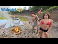 Stranded on DEADLIEST river in Texas with my GIRLFRIEND… (Walmart Challenge)