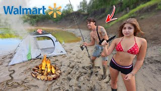 Stranded on DEADLIEST river in Texas with my GIRLFRIEND… (Walmart Challenge)